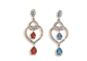 Our jewellery is in a sumptuous feast of colours and styles and all plated in rhodium and gold.