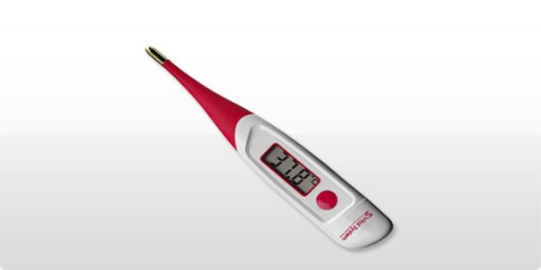 MCP Blue Flexible tip Waterproof Digital Thermometer - Oral & Underarm  Temperature - Fahrenheit & Celsius, Plastic, White-Pack of 1.